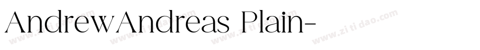 AndrewAndreas Plain字体转换